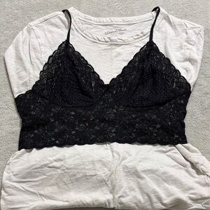 Vintage Black Lace Cami Bralette